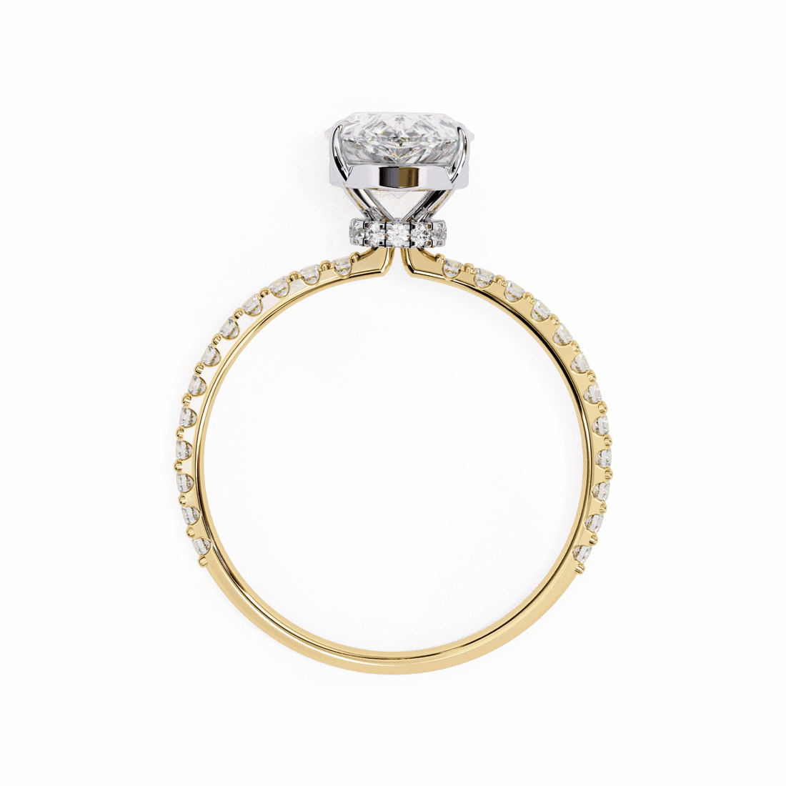 2 Carat Pear Modern Classic Solitaire Ring in Moissanite | House of Estara