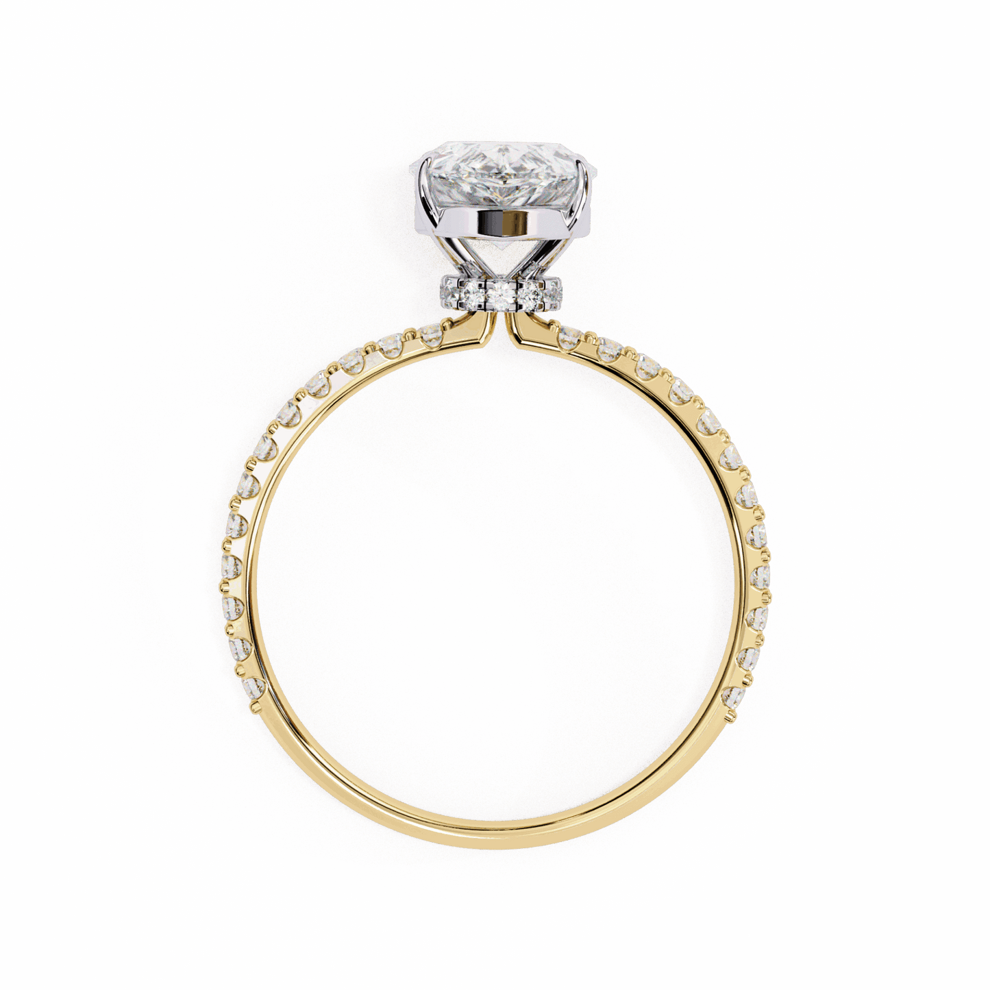 2 Carat Pear Modern Classic Solitaire Ring in Moissanite | House of Estara