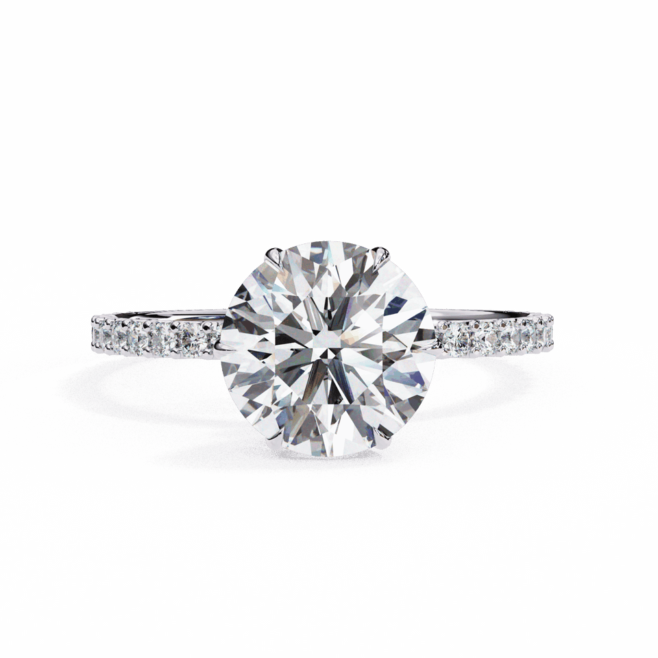 Round Modern Classic Engagement Ring