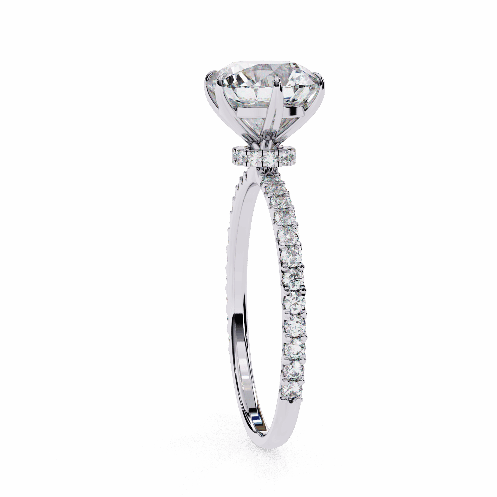2.25 Carat Round Modern Classic Solitaire Ring in Moissanite | House of Estara