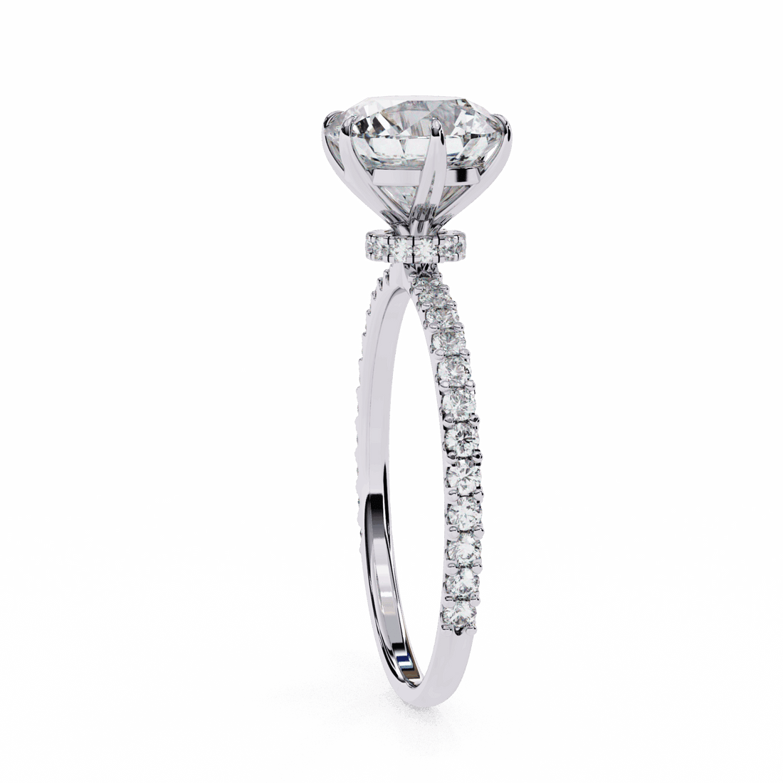 2.25 Carat Round Modern Classic Solitaire Ring in Moissanite | House of Estara