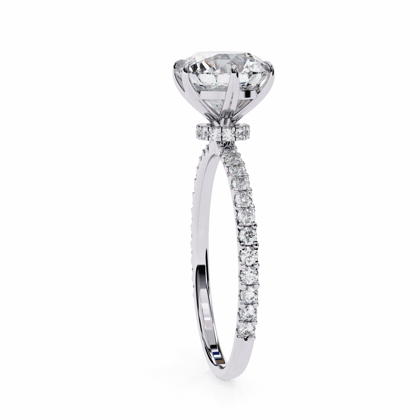 2.25 Carat Round Modern Classic Solitaire Ring in Moissanite | House of Estara
