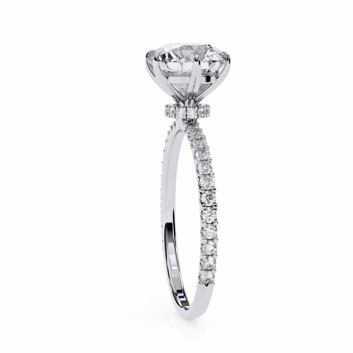 2.25 Carat Round Modern Classic Solitaire Ring in Moissanite | House of Estara