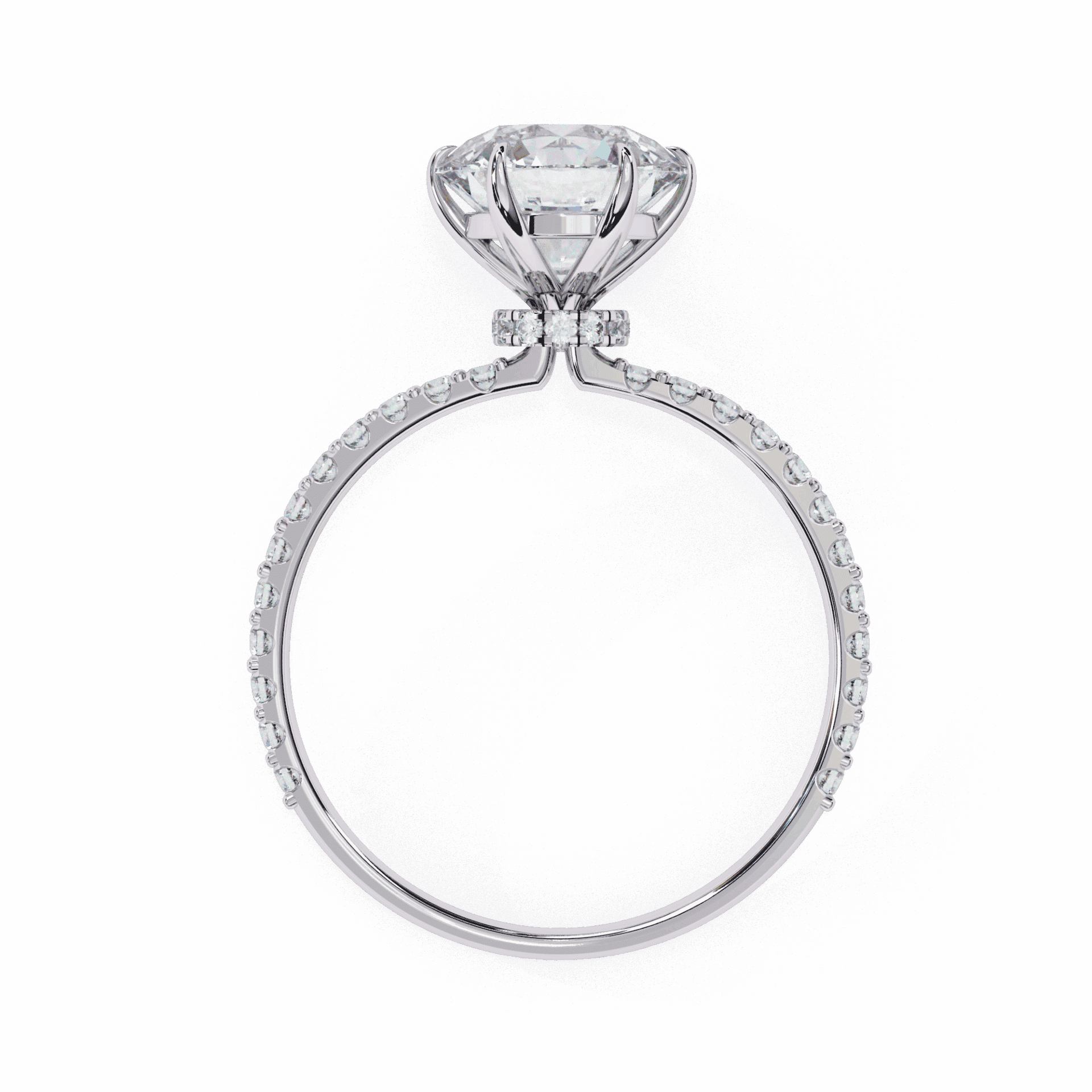 2.25 Carat Round Modern Classic Solitaire Ring in Moissanite | House of Estara