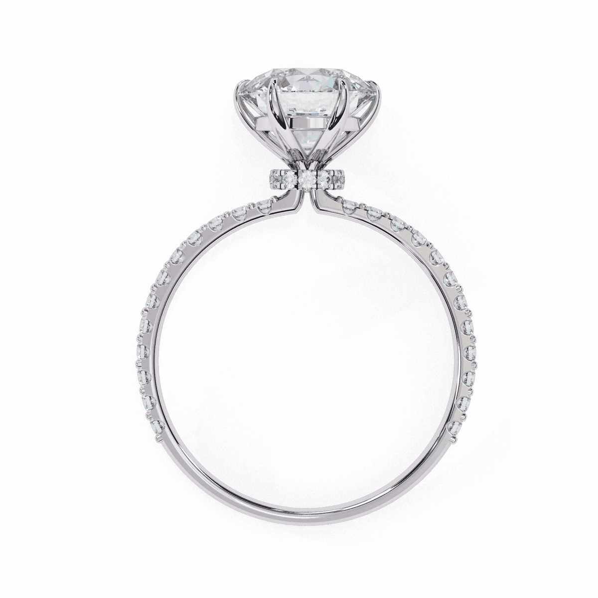 2.25 Carat Round Modern Classic Solitaire Ring in Moissanite | House of Estara