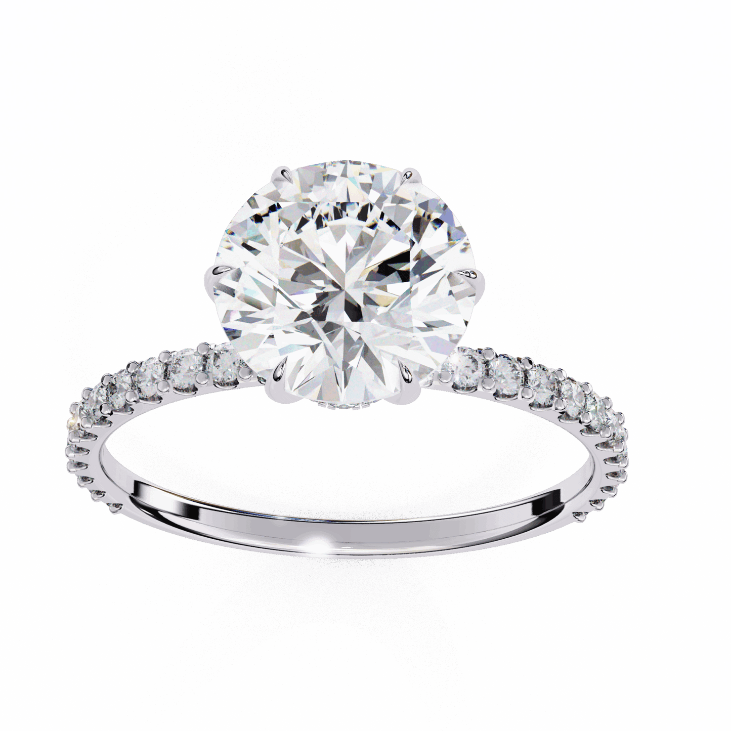 2.25 Carat Round Modern Classic Solitaire Ring in Moissanite | House of Estara