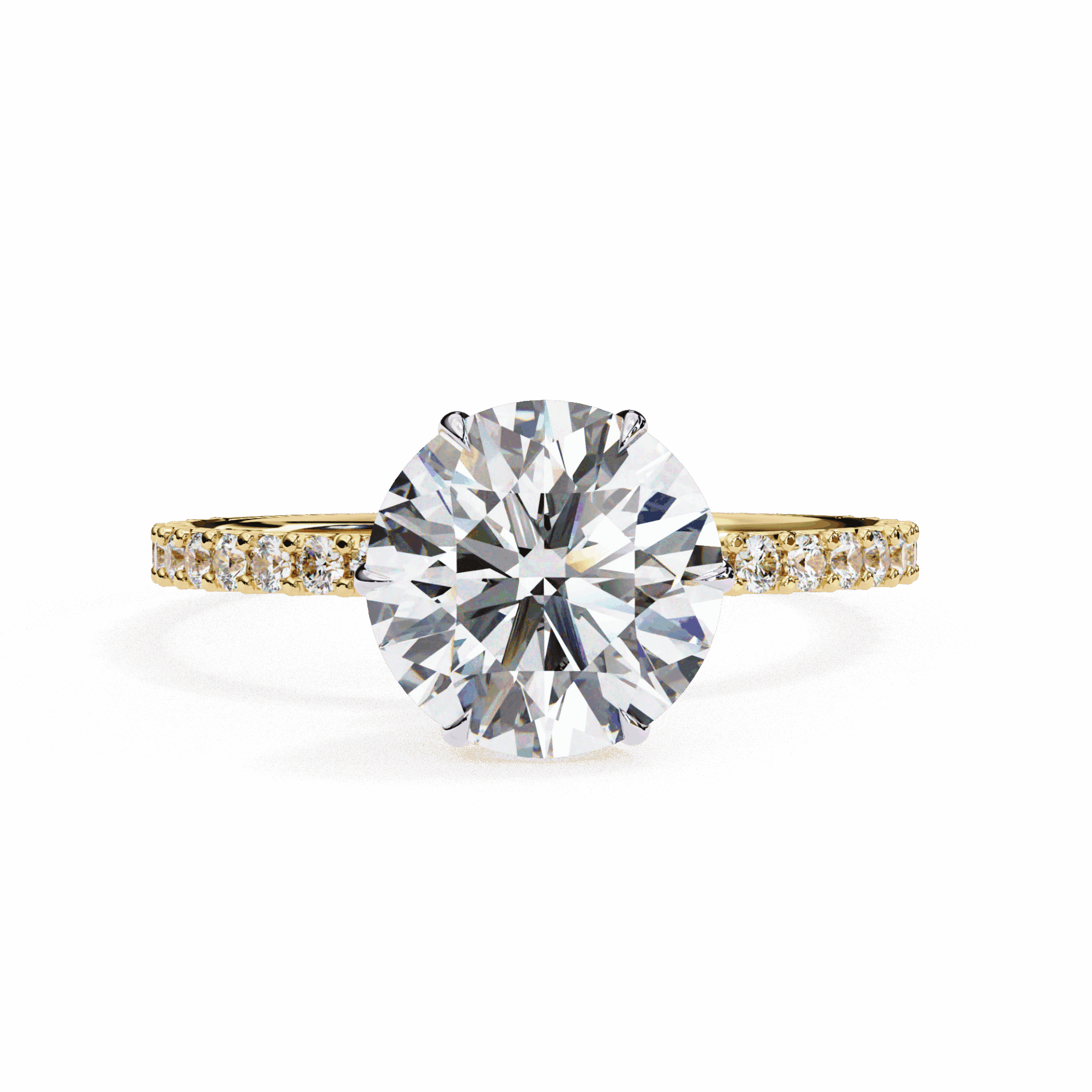 2.25 Carat Round Modern Classic Solitaire Ring in Moissanite | House of Estara