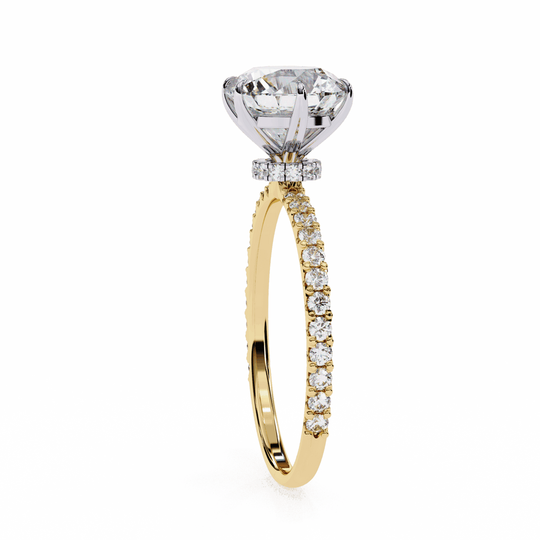 2.25 Carat Round Modern Classic Solitaire Ring in Moissanite | House of Estara