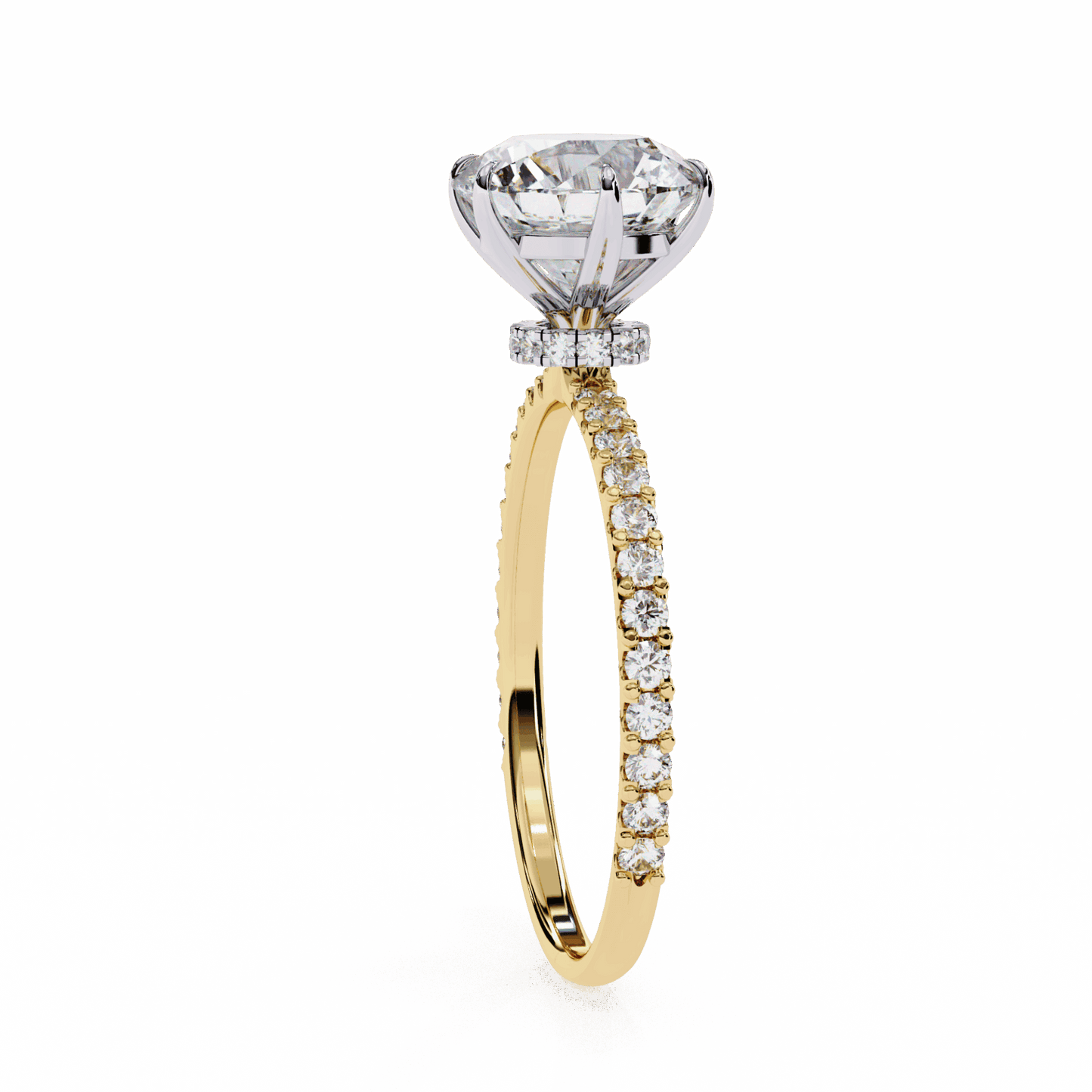 2.25 Carat Round Modern Classic Solitaire Ring in Moissanite | House of Estara