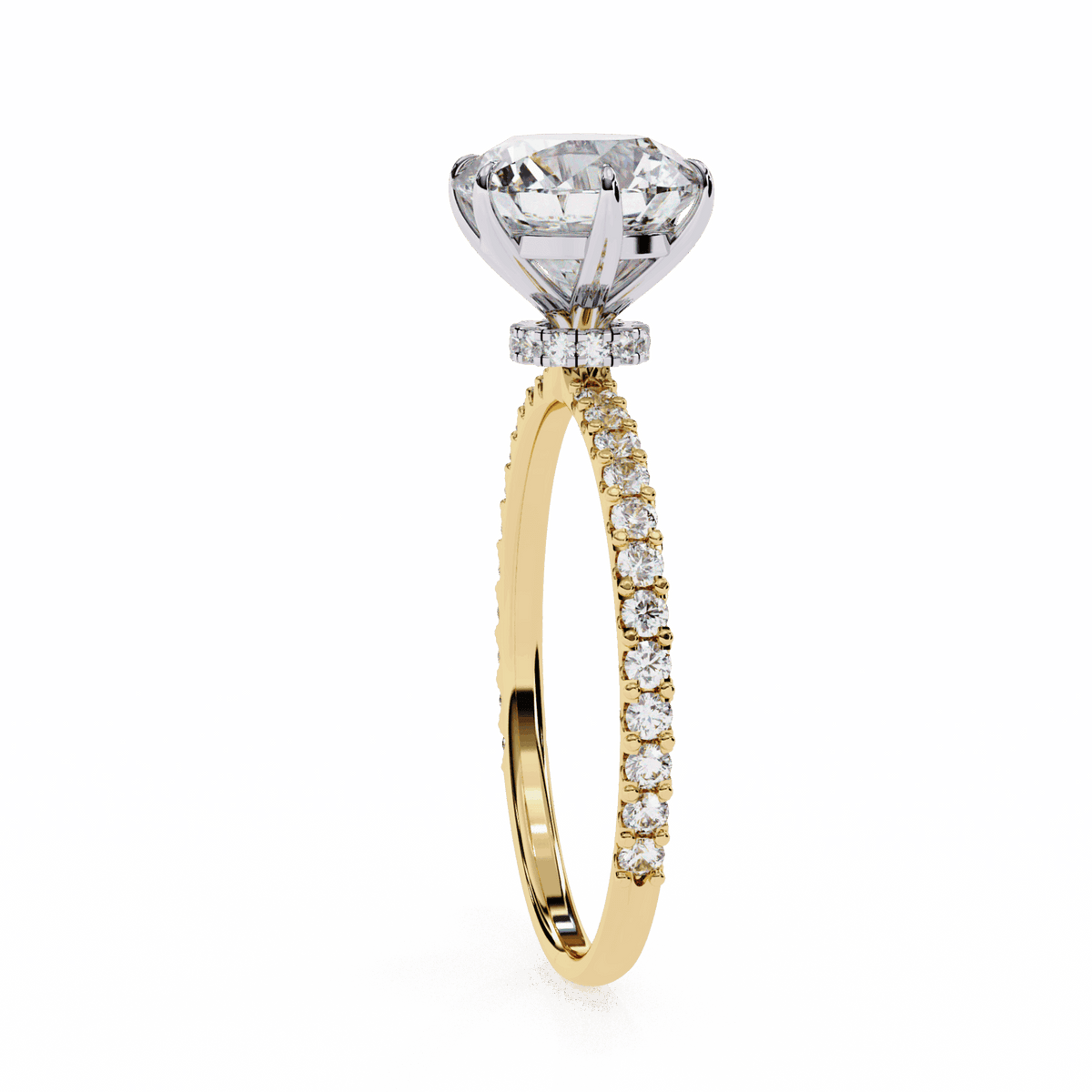 2.25 Carat Round Modern Classic Solitaire Ring in Moissanite | House of Estara