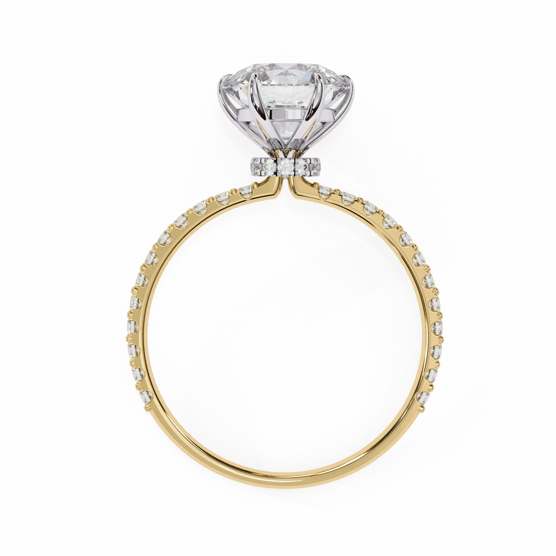 2.25 Carat Round Modern Classic Solitaire Ring in Moissanite | House of Estara
