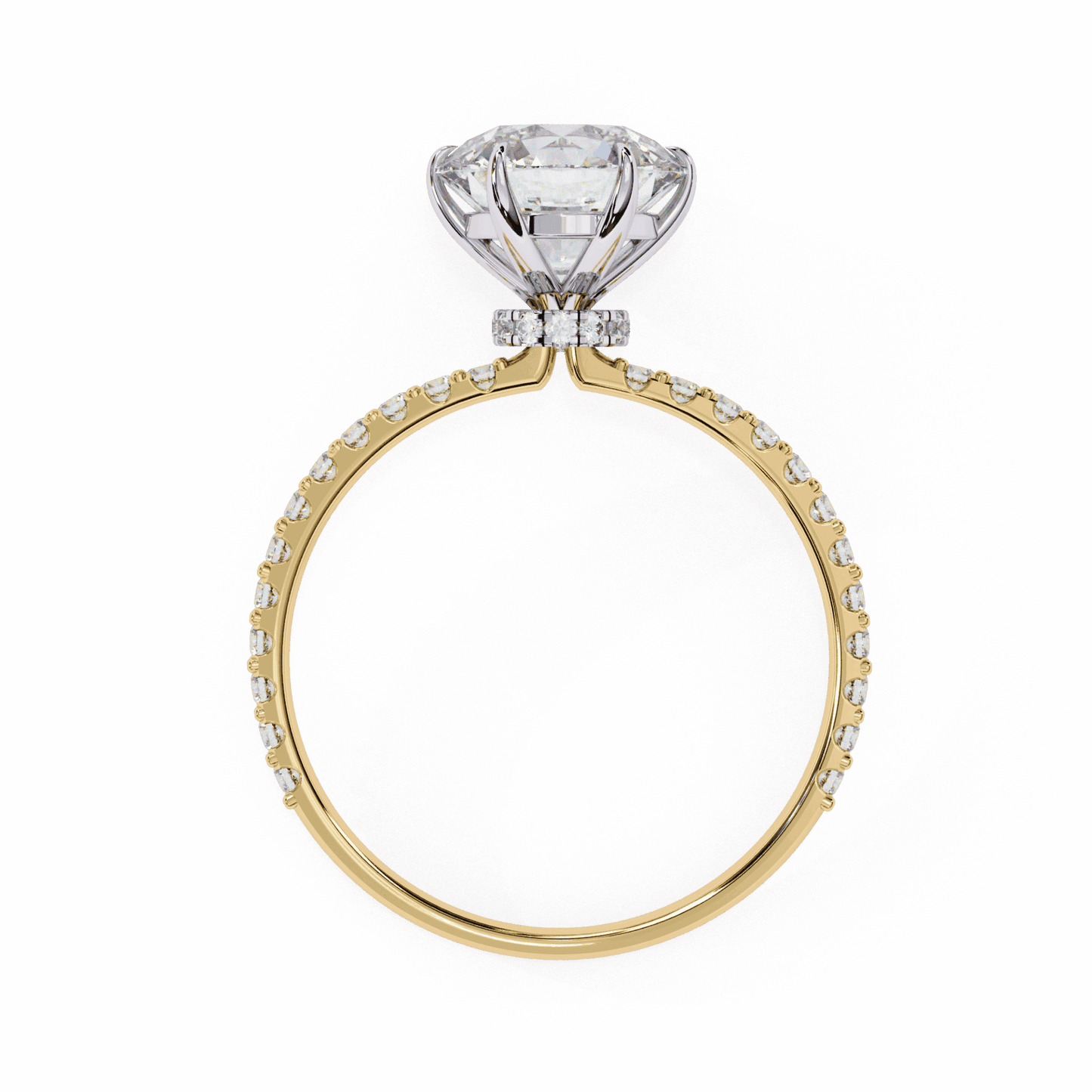 2.25 Carat Round Modern Classic Solitaire Ring in Moissanite | House of Estara