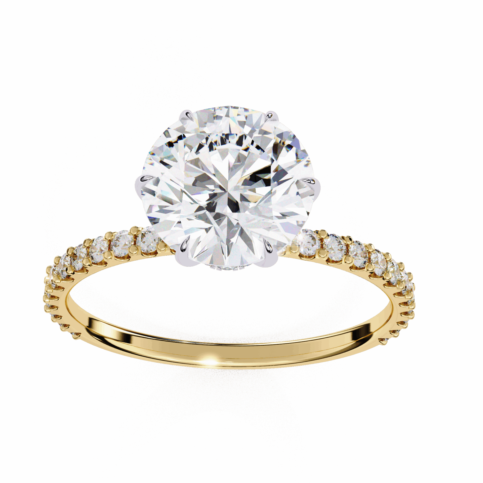 2.25 Carat Round Modern Classic Solitaire Ring in Moissanite | House of Estara