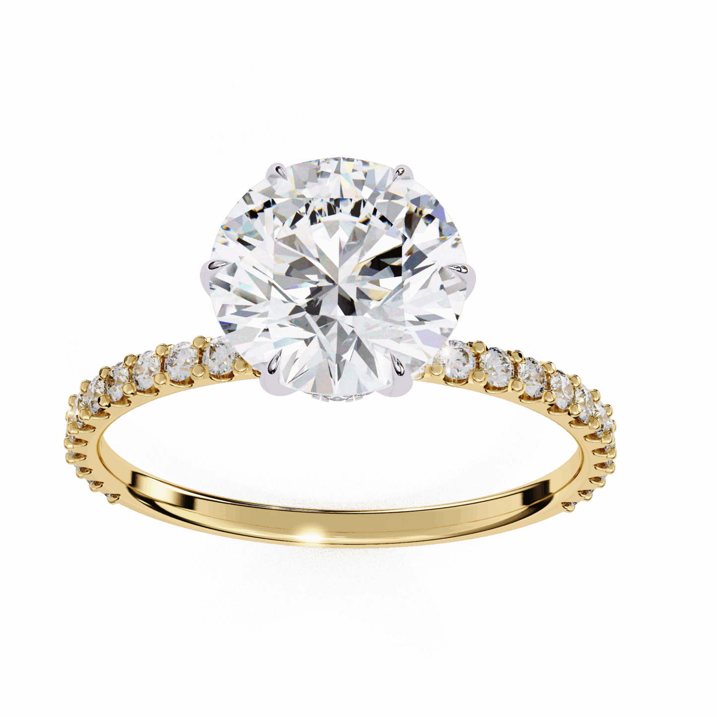 2.25 Carat Round Modern Classic Solitaire Ring in Moissanite | House of Estara
