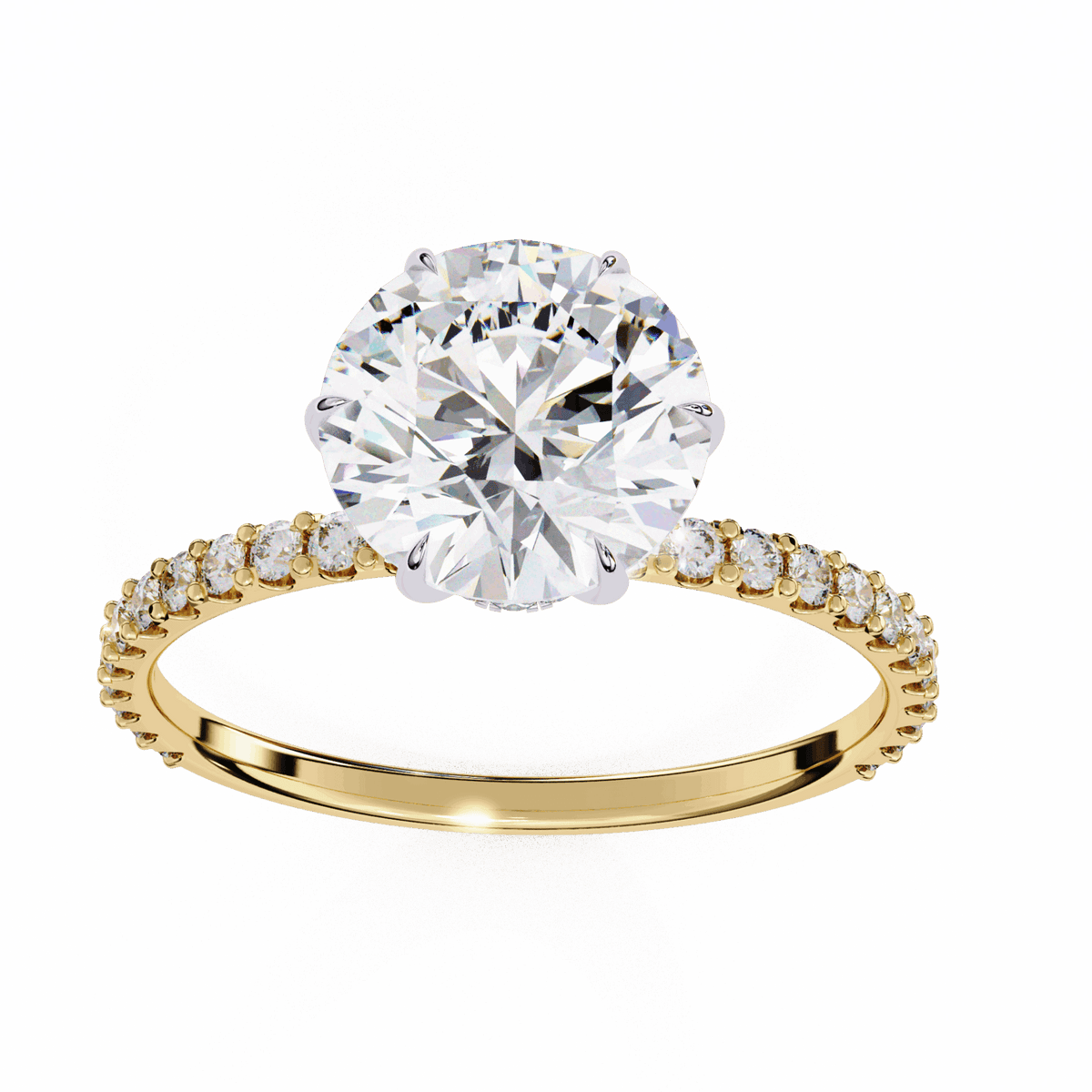 2.25 Carat Round Modern Classic Solitaire Ring in Moissanite | House of Estara
