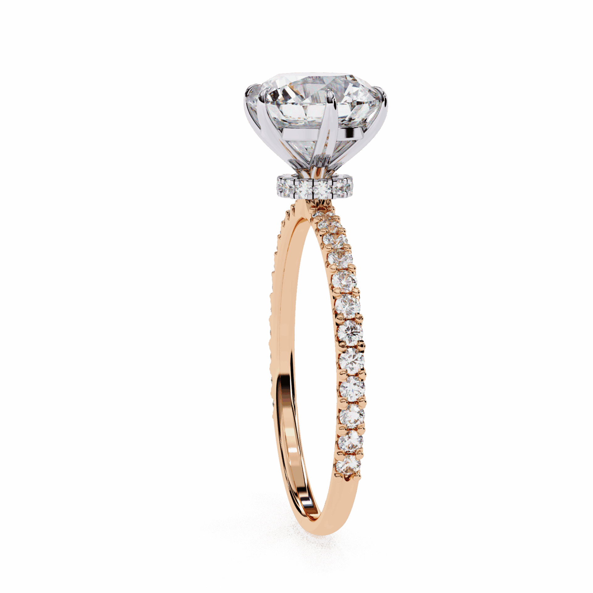 2.25 Carat Round Modern Classic Solitaire Ring in Moissanite | House of Estara