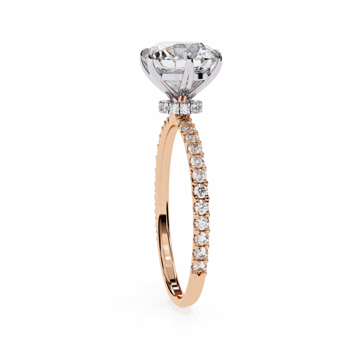 2.25 Carat Round Modern Classic Solitaire Ring in Moissanite | House of Estara
