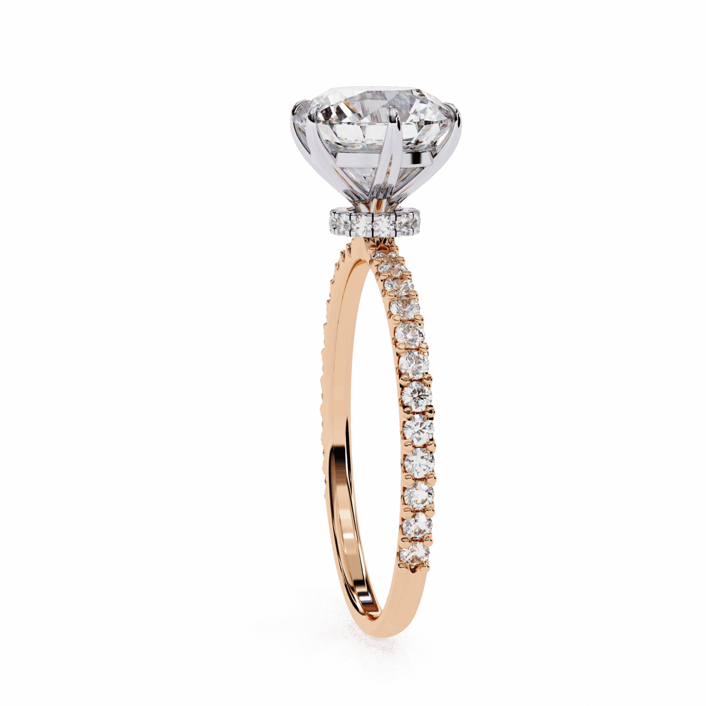 2.25 Carat Round Modern Classic Solitaire Ring in Moissanite | House of Estara