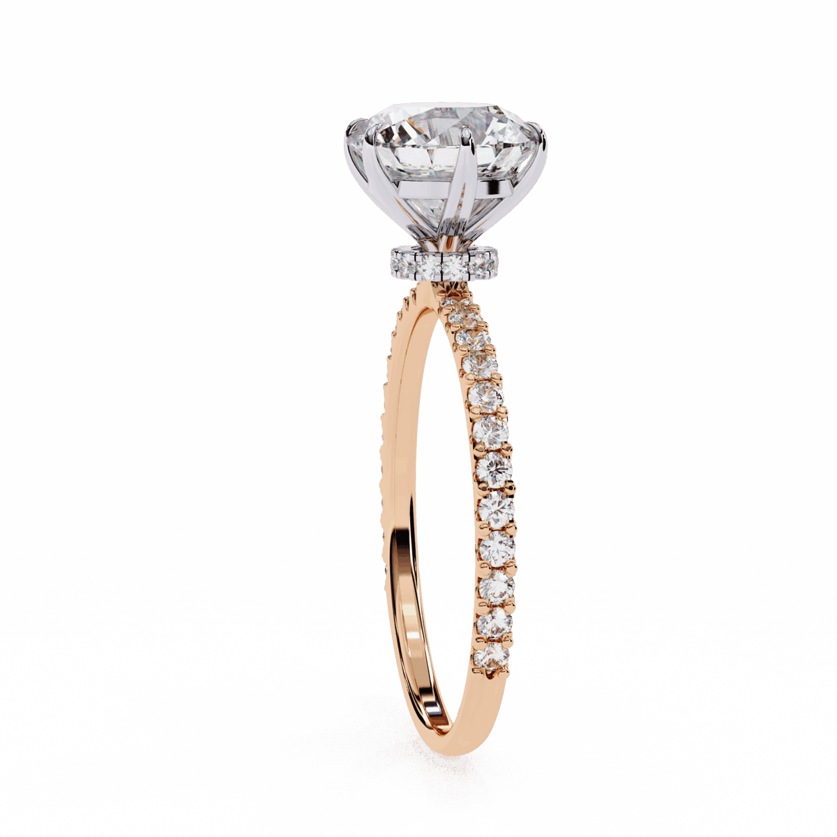 2.25 Carat Round Modern Classic Solitaire Ring in Moissanite | House of Estara