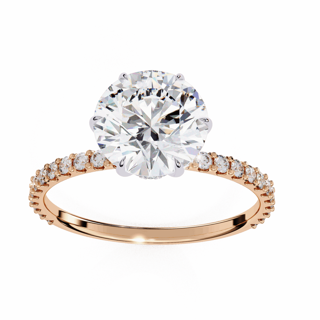2.25 Carat Round Modern Classic Solitaire Ring in Moissanite | House of Estara