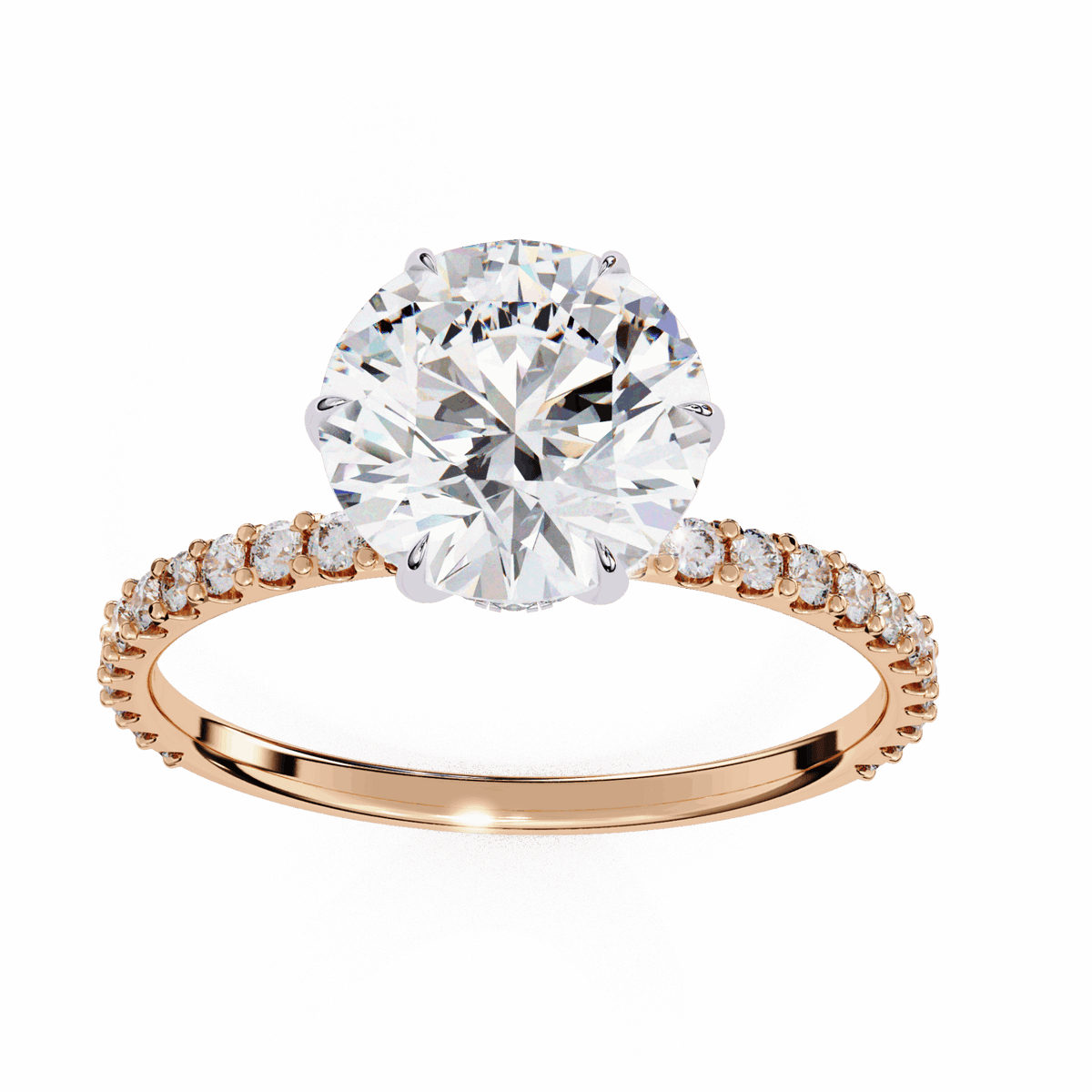 2.25 Carat Round Modern Classic Solitaire Ring in Moissanite | House of Estara