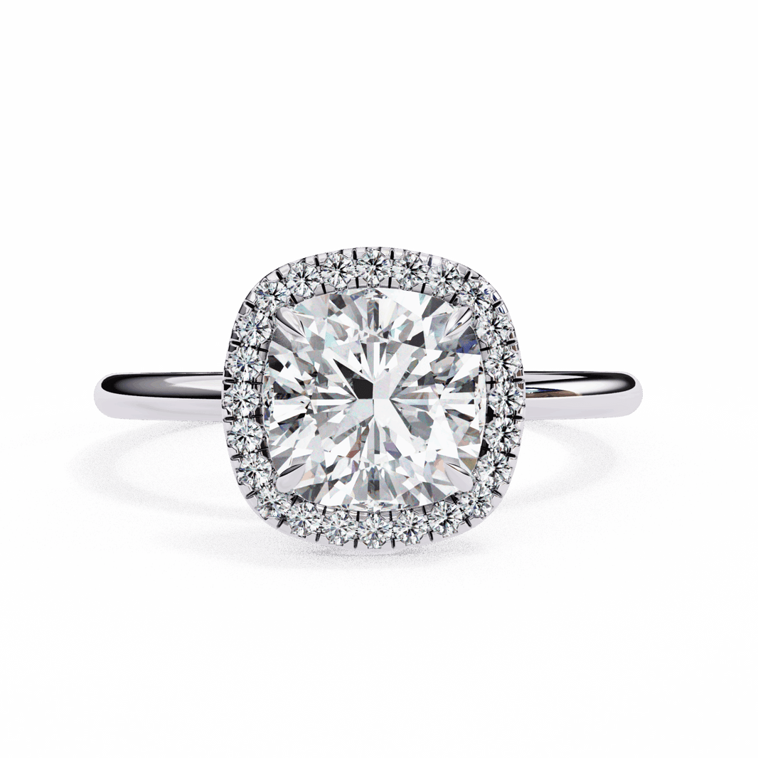 2 Carat Cushion Legacy Solitaire Ring in Moissanite | House of Estara