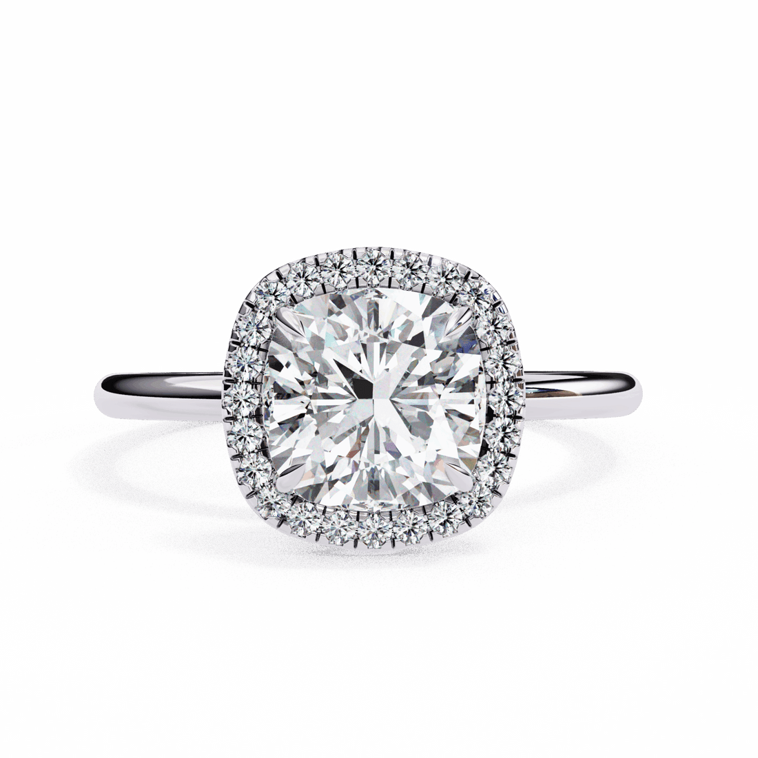 2 Carat Cushion Legacy Solitaire Ring in Moissanite | House of Estara