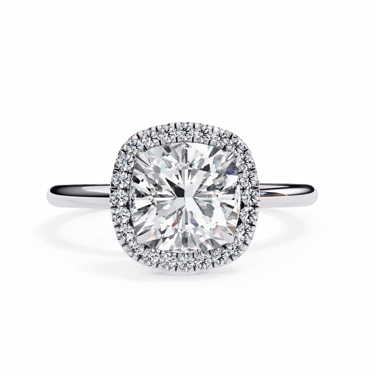 2 Carat Cushion Legacy Solitaire Ring in Moissanite | House of Estara