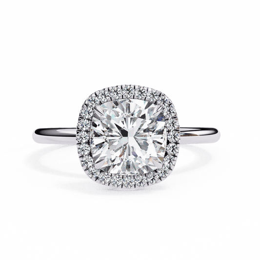 2 Carat Cushion Legacy Solitaire Ring in Moissanite | House of Estara