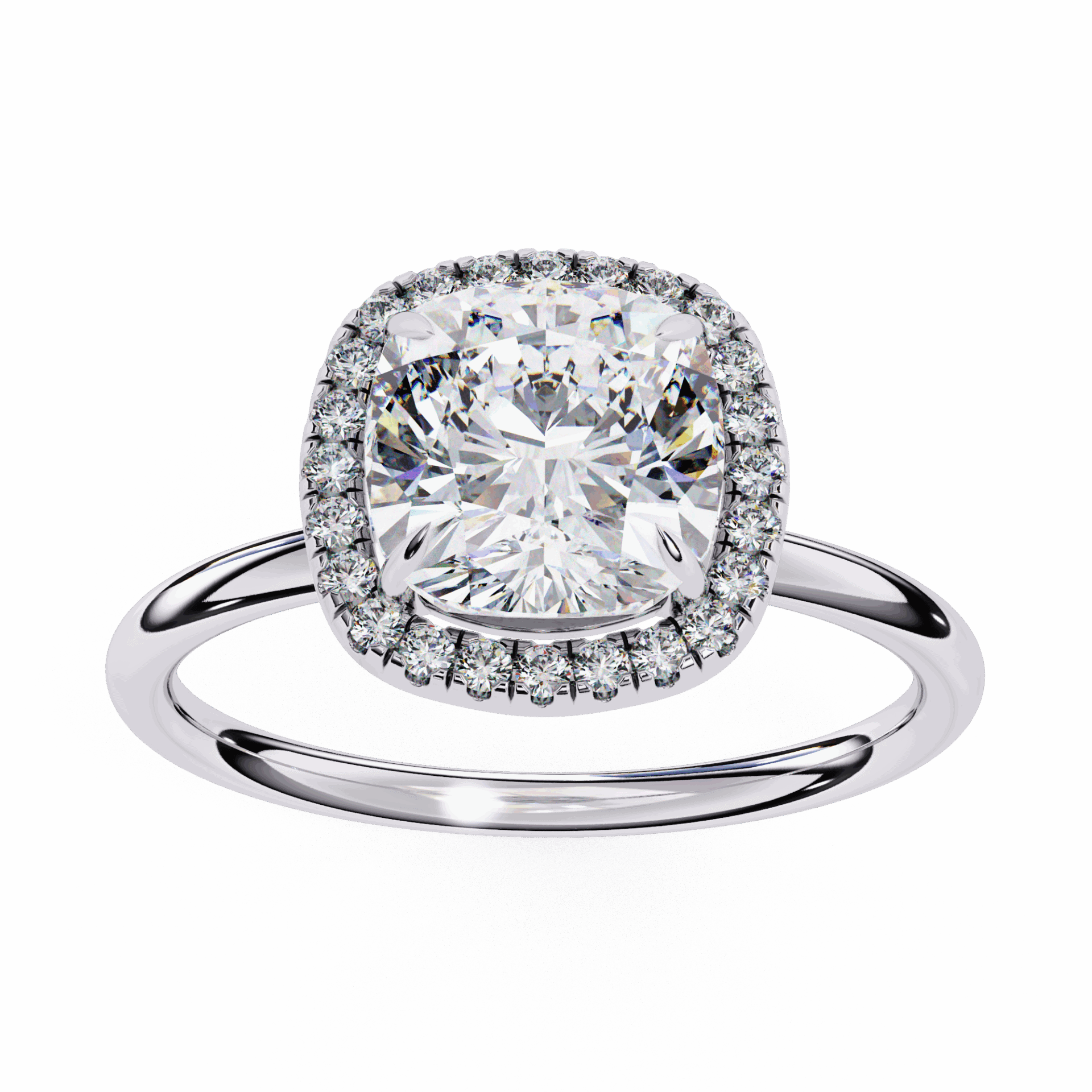 2 Carat Cushion Legacy Solitaire Ring in Moissanite | House of Estara