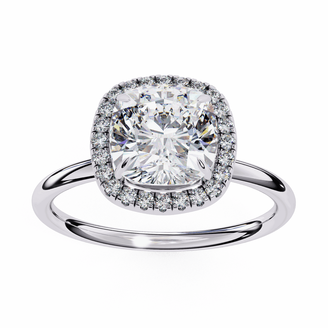 2 Carat Cushion Legacy Solitaire Ring in Moissanite | House of Estara