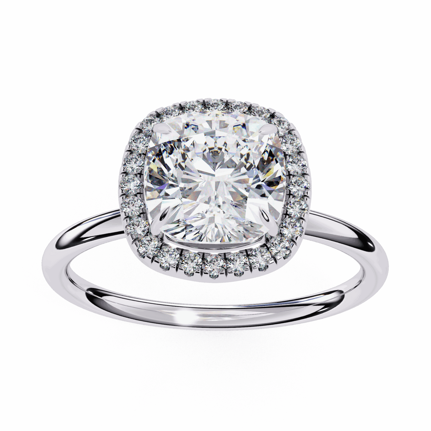 2 Carat Cushion Legacy Solitaire Ring in Moissanite | House of Estara
