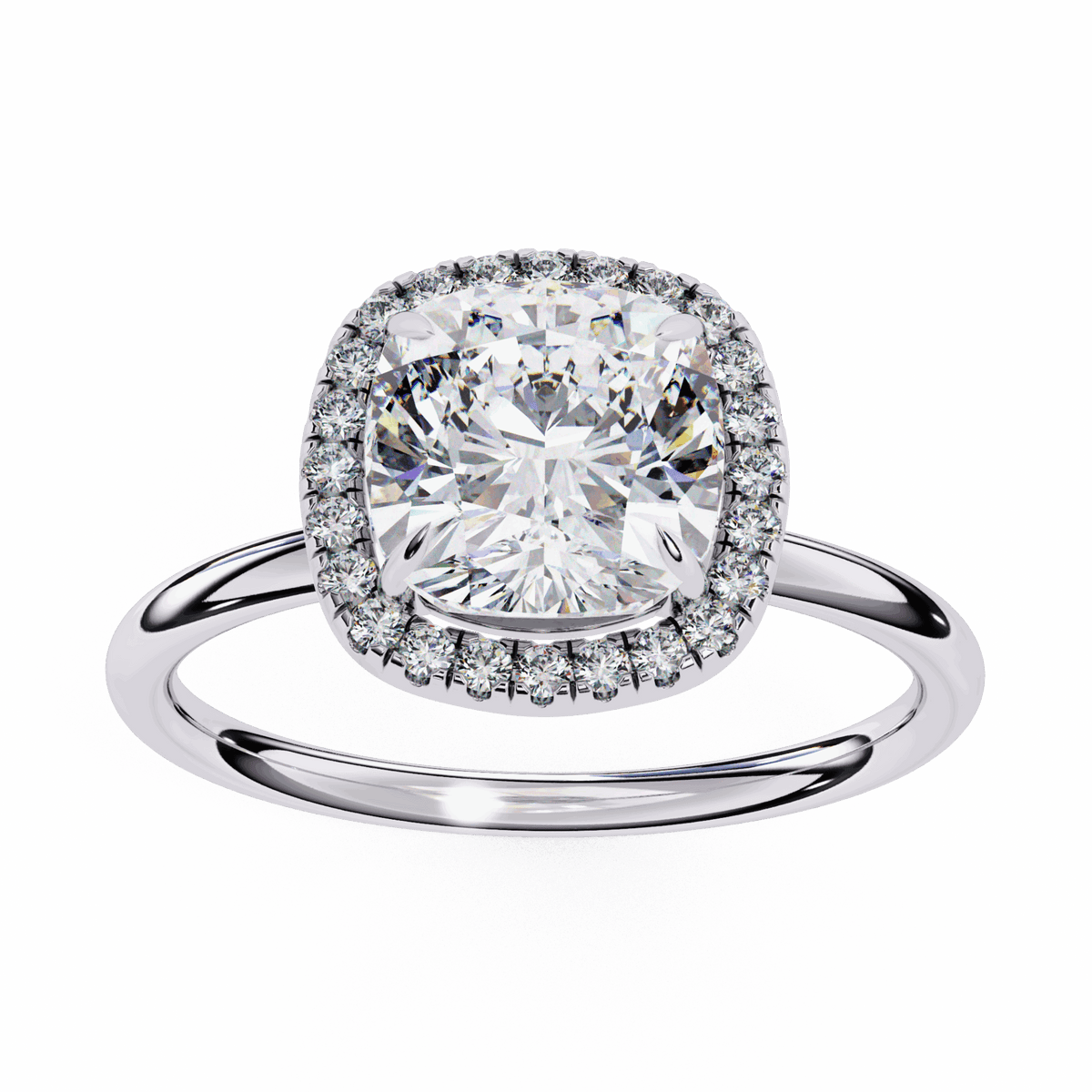 2 Carat Cushion Legacy Solitaire Ring in Moissanite | House of Estara