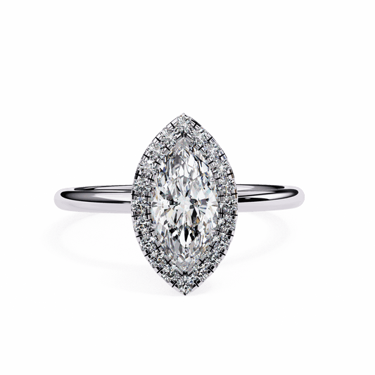 1 Carat Marquise Legacy Solitaire Ring in Moissanite | House of Estara