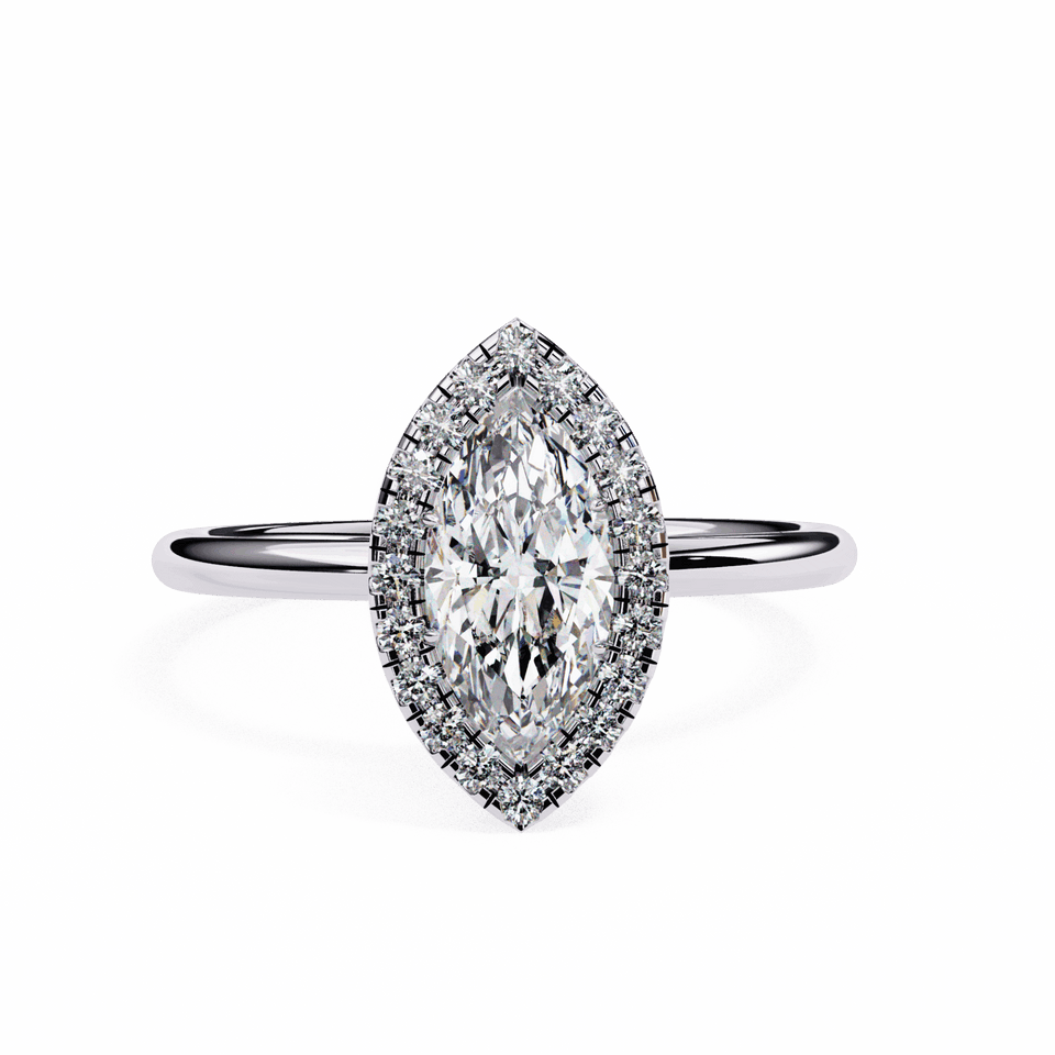 Infinity Halo Engagement Ring, Design Your Own