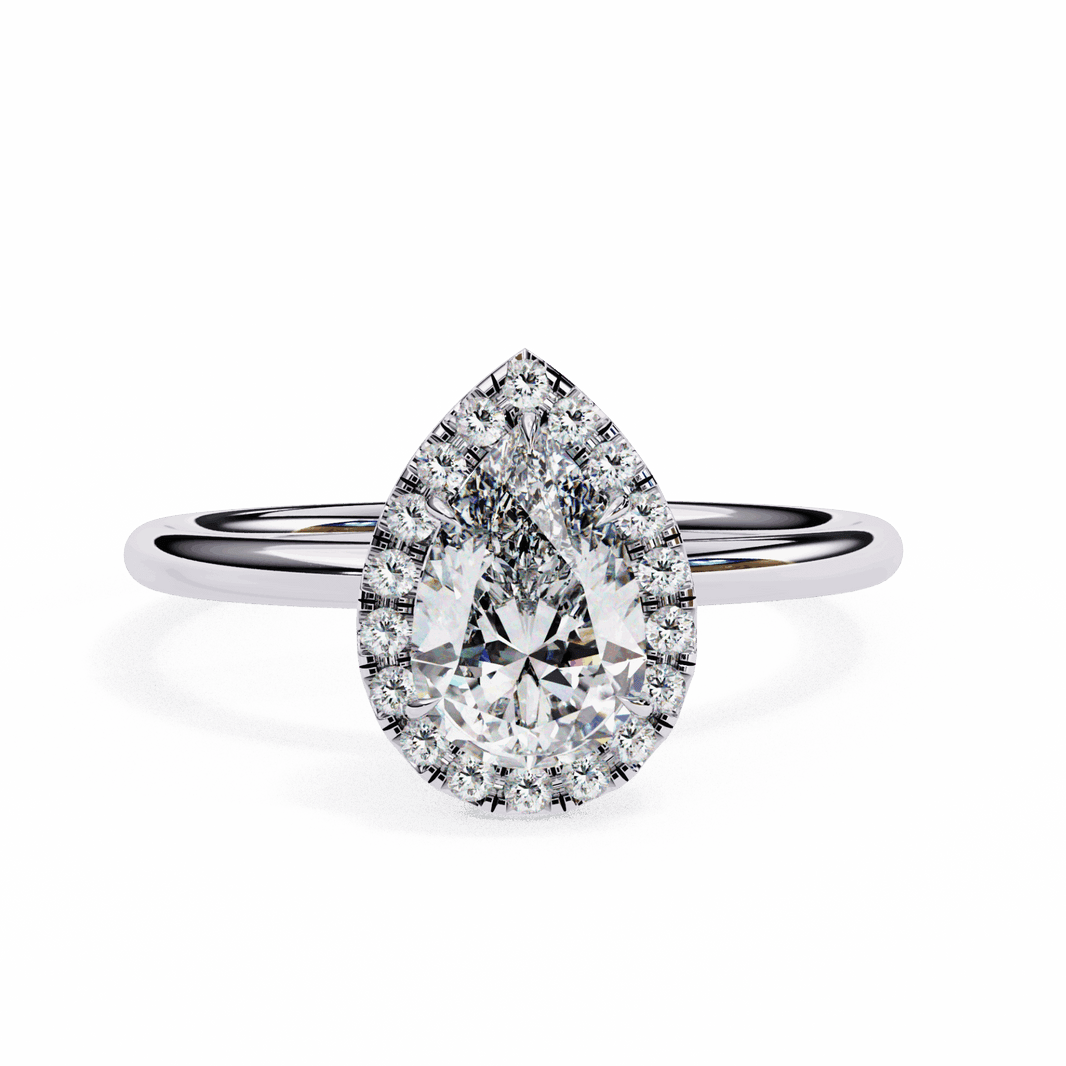 1.25 Carat Pear Legacy Solitaire Ring in Moissanite | House of Estara