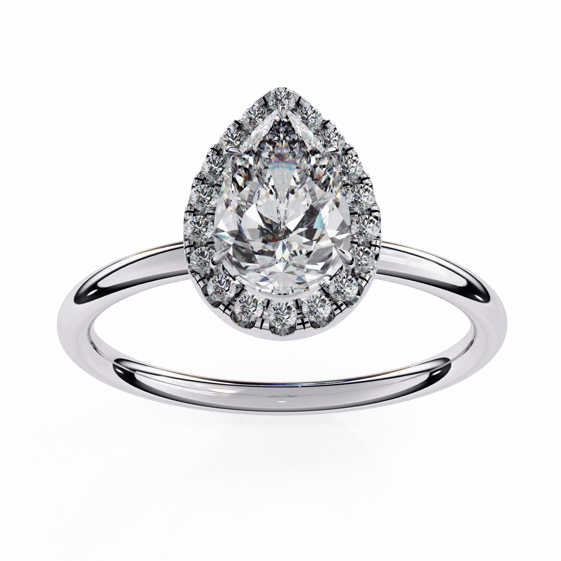 1.25 Carat Pear Legacy Solitaire Ring in Moissanite | House of Estara