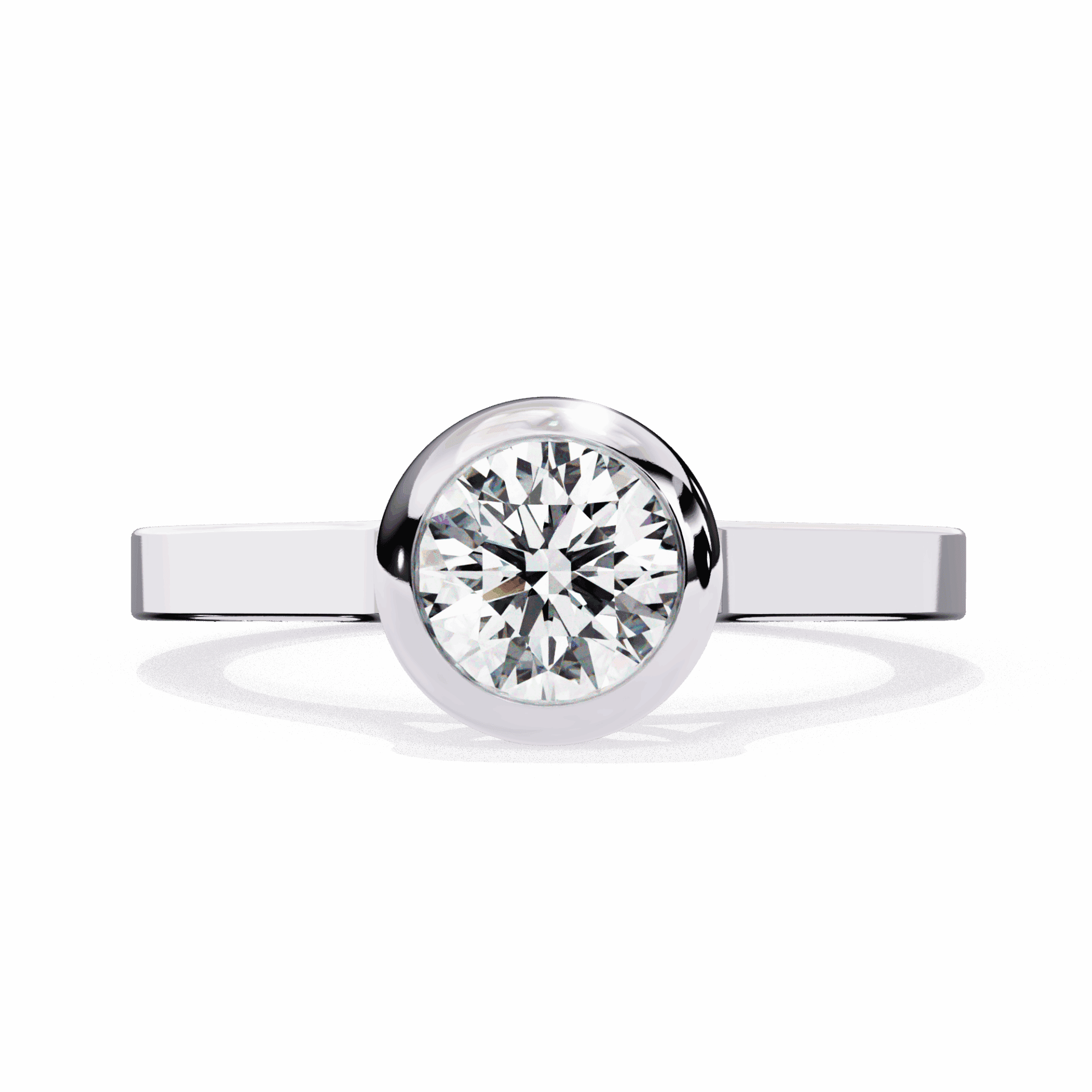 0.75 Carat Round Minimalist Solitaire Engagement Ring in Moissanite | House of Estara