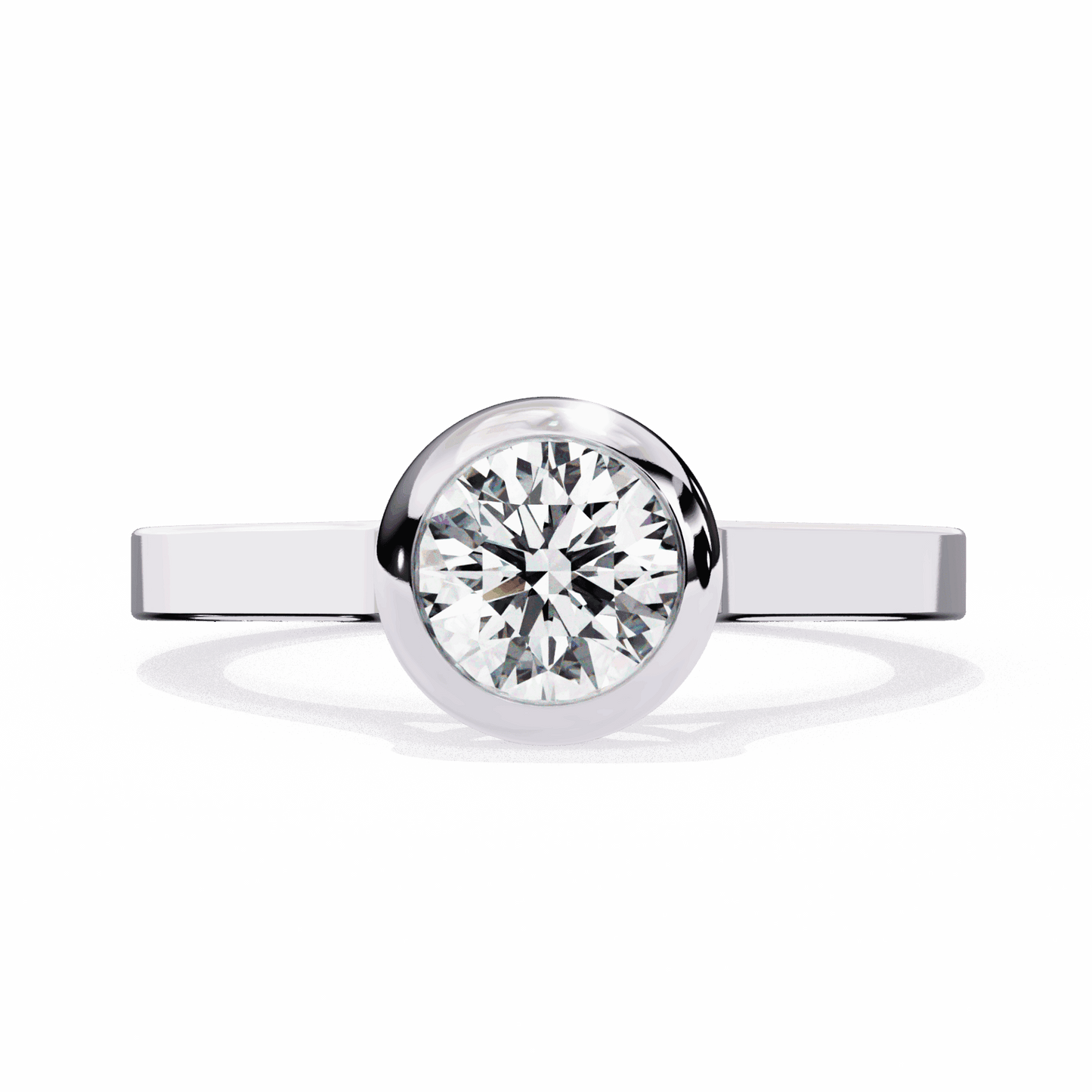 0.75 Carat Round Minimalist Solitaire Engagement Ring in Moissanite | House of Estara