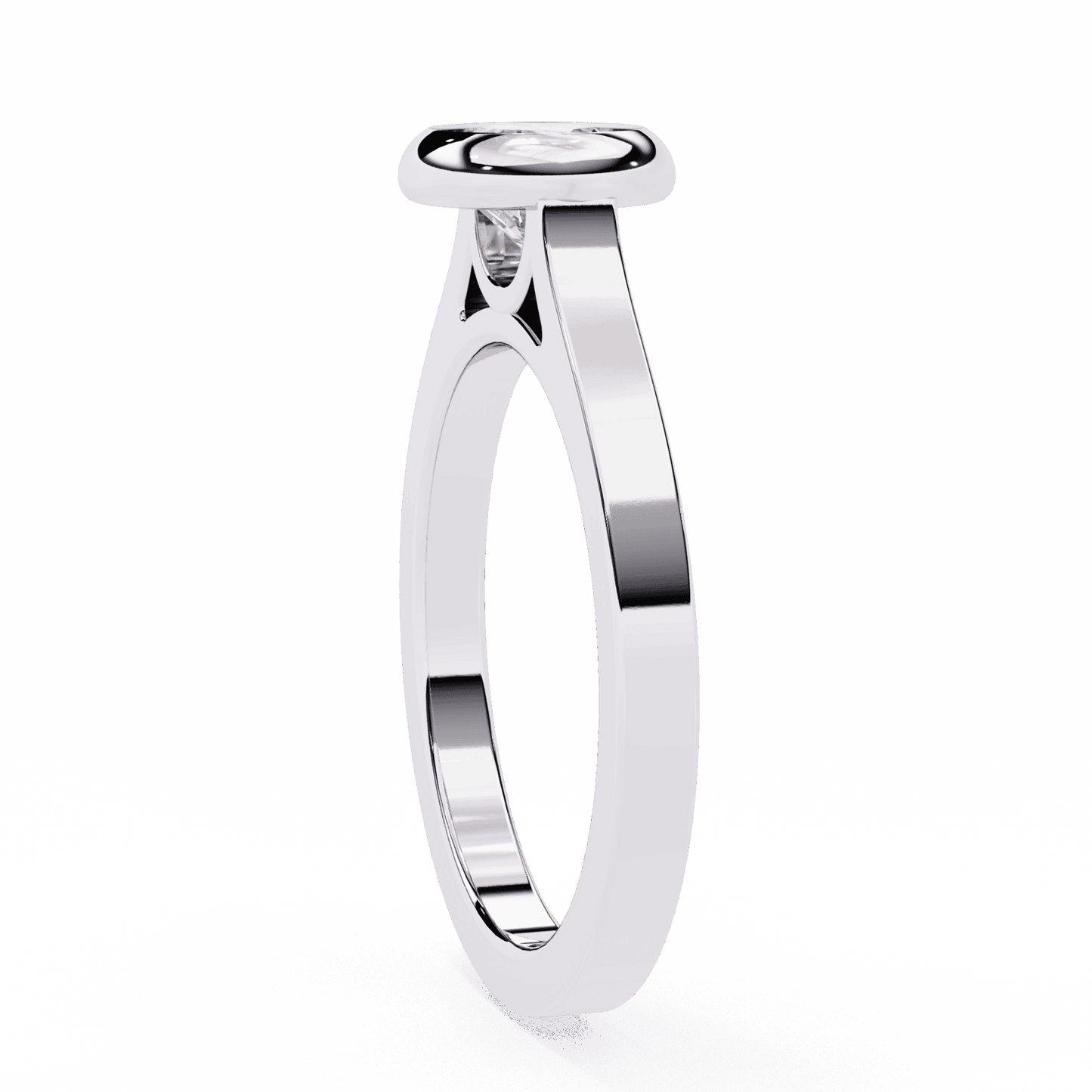 0.75 Carat Round Minimalist Solitaire Engagement Ring in Moissanite | House of Estara
