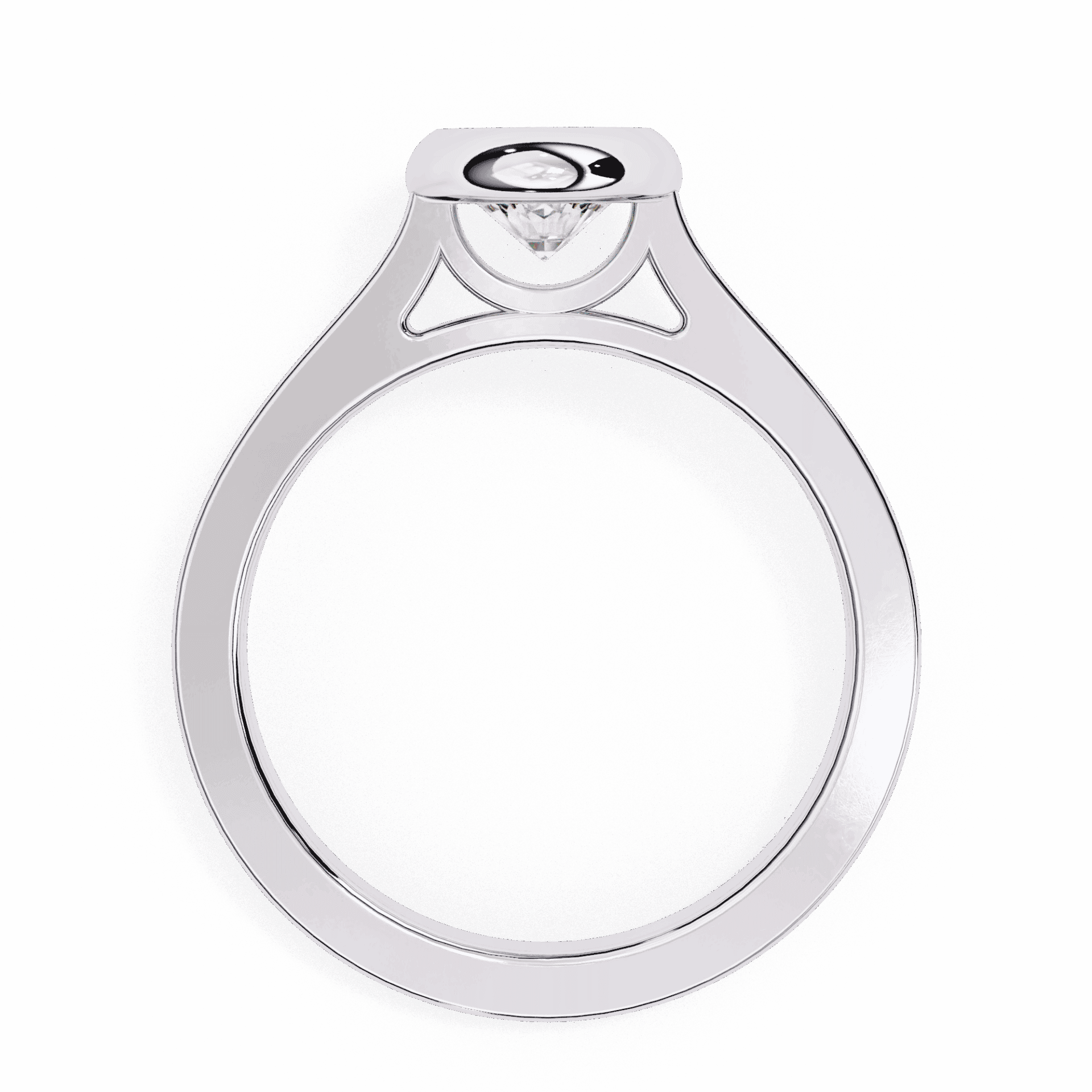 0.75 Carat Round Minimalist Solitaire Engagement Ring in Moissanite | House of Estara