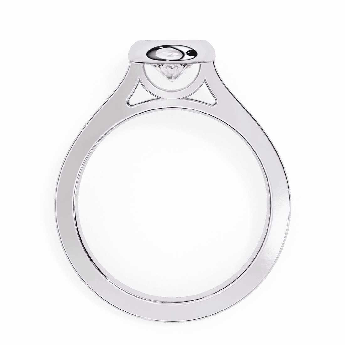 0.75 Carat Round Minimalist Solitaire Engagement Ring in Moissanite | House of Estara