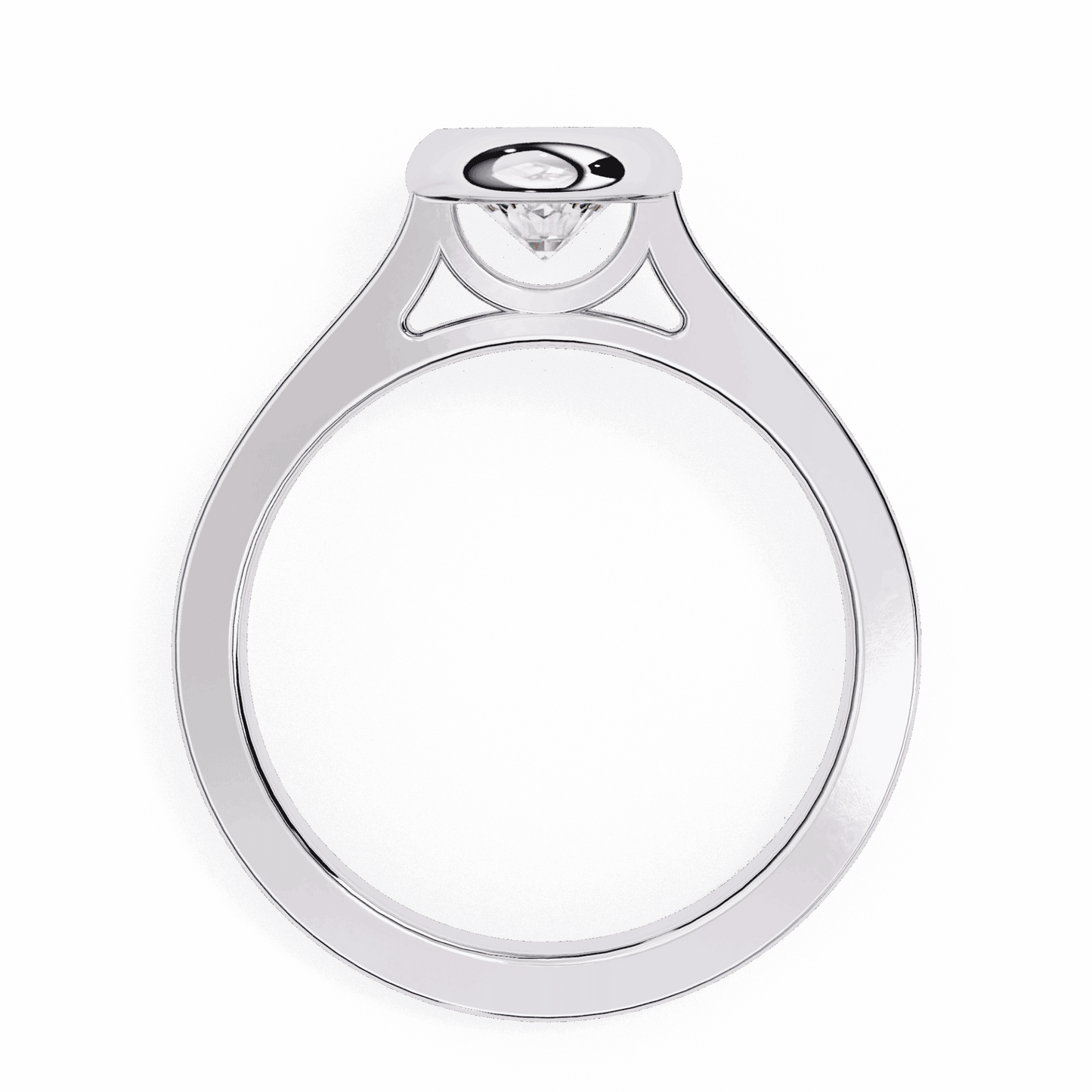 0.75 Carat Round Minimalist Solitaire Engagement Ring in Moissanite | House of Estara
