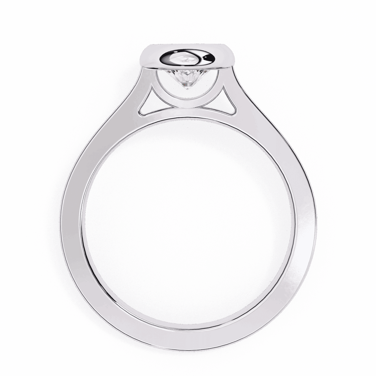 0.75 Carat Round Minimalist Solitaire Engagement Ring in Moissanite | House of Estara