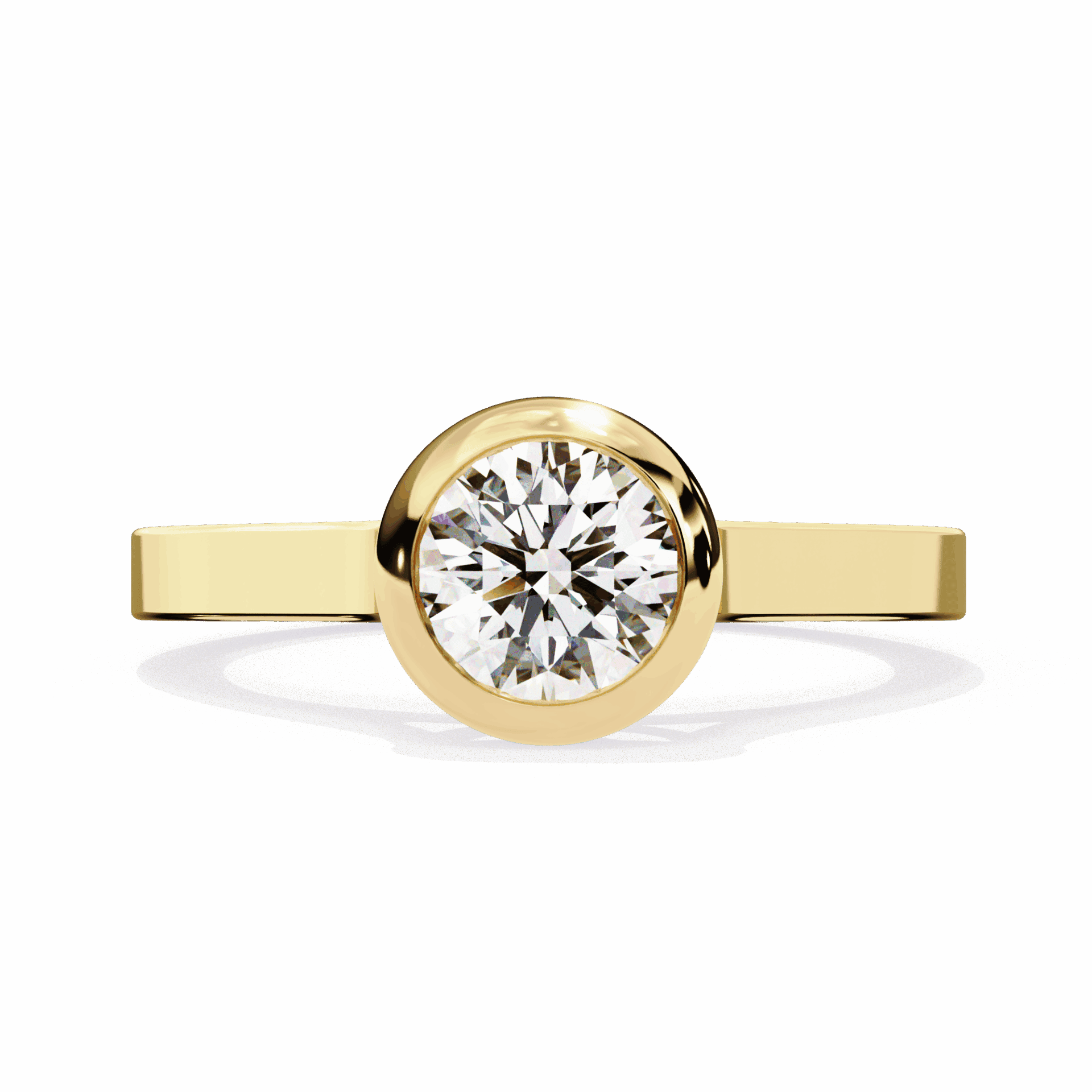 0.75 Carat Round Minimalist Solitaire Engagement Ring in Moissanite | House of Estara