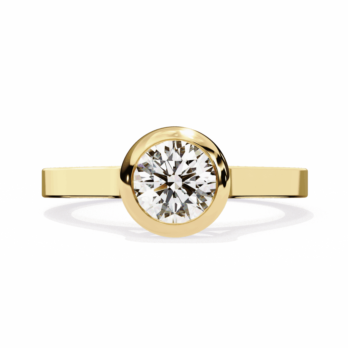 0.75 Carat Round Minimalist Solitaire Engagement Ring in Moissanite | House of Estara