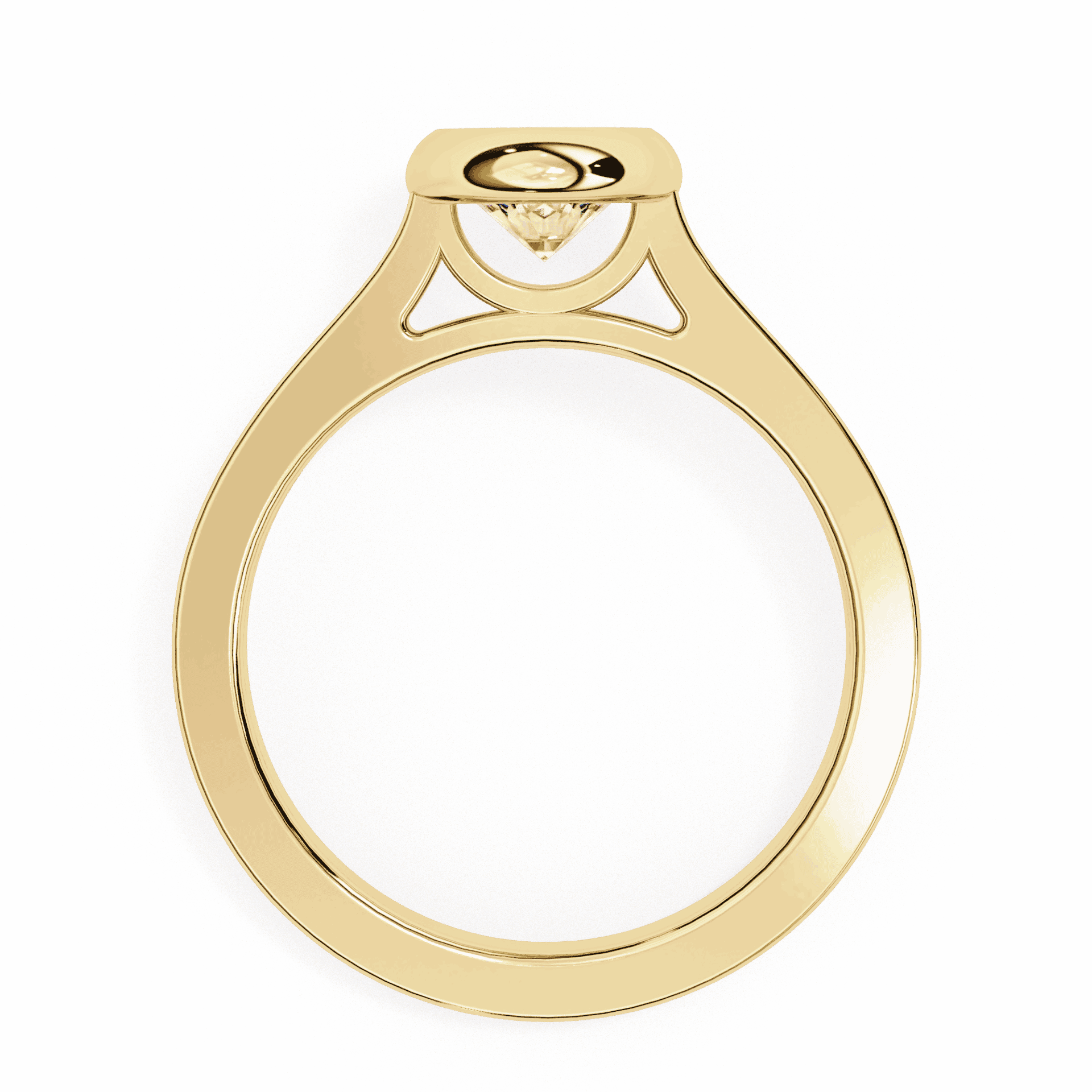 0.75 Carat Round Minimalist Solitaire Engagement Ring in Moissanite | House of Estara