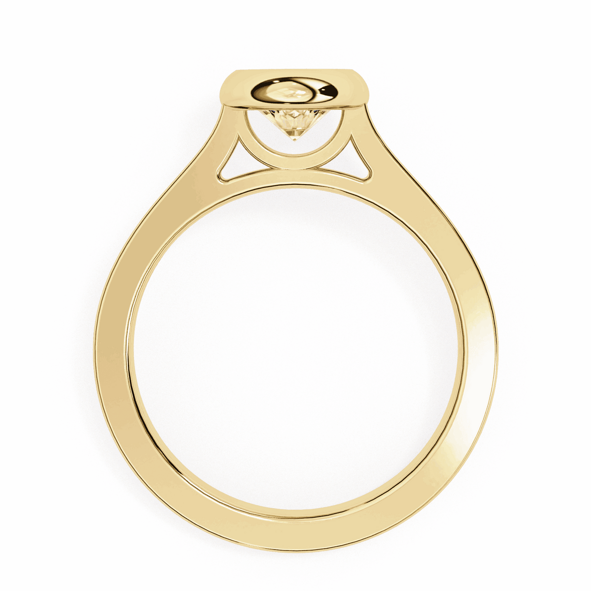 0.75 Carat Round Minimalist Solitaire Engagement Ring in Moissanite | House of Estara