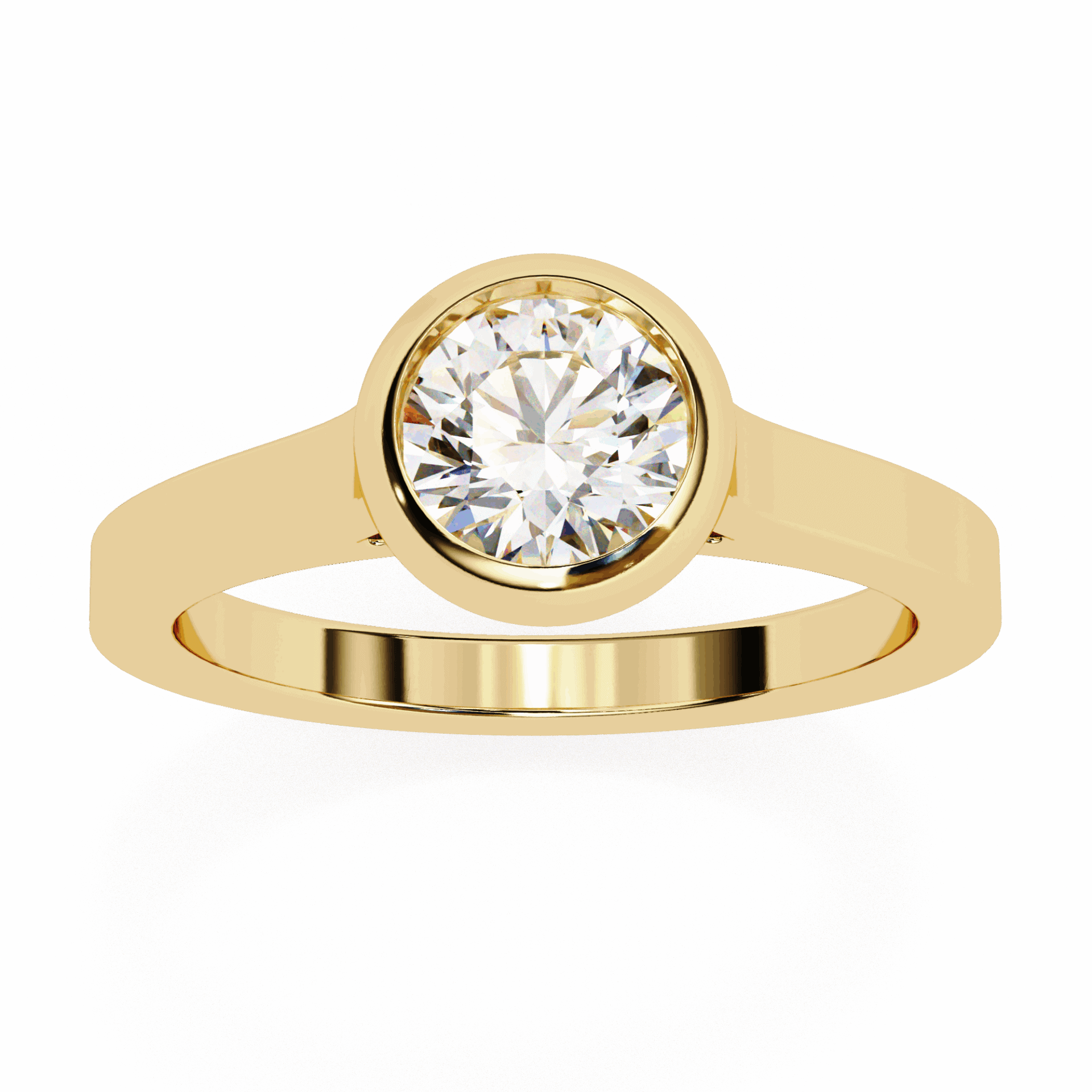 0.75 Carat Round Minimalist Solitaire Engagement Ring in Moissanite | House of Estara