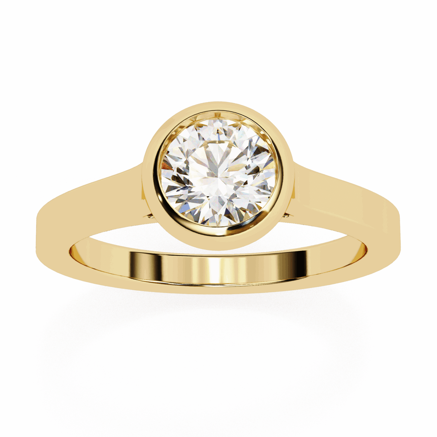 0.75 Carat Round Minimalist Solitaire Engagement Ring in Moissanite | House of Estara